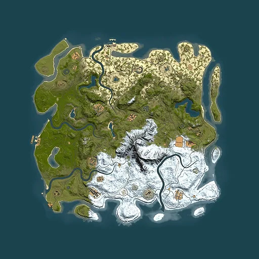 Rust map seed 723229875, 5000x5000m top-down preview