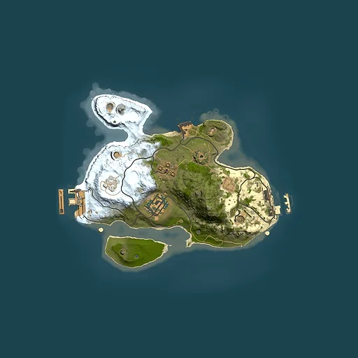 Rust map seed 1245921850, 2000x2000m top-down preview