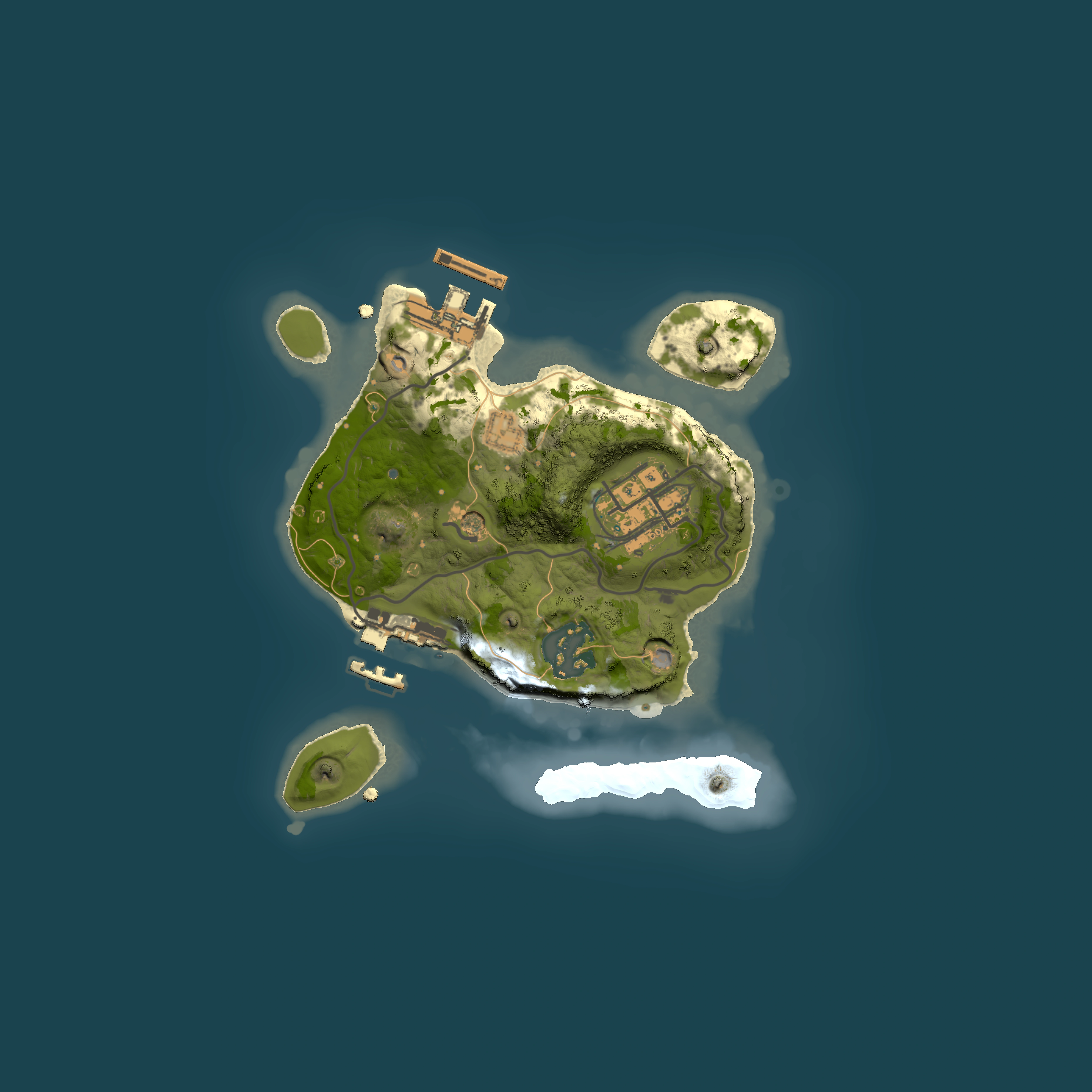 Full top-down render of Rust map seed 671568863, 2000x2000m