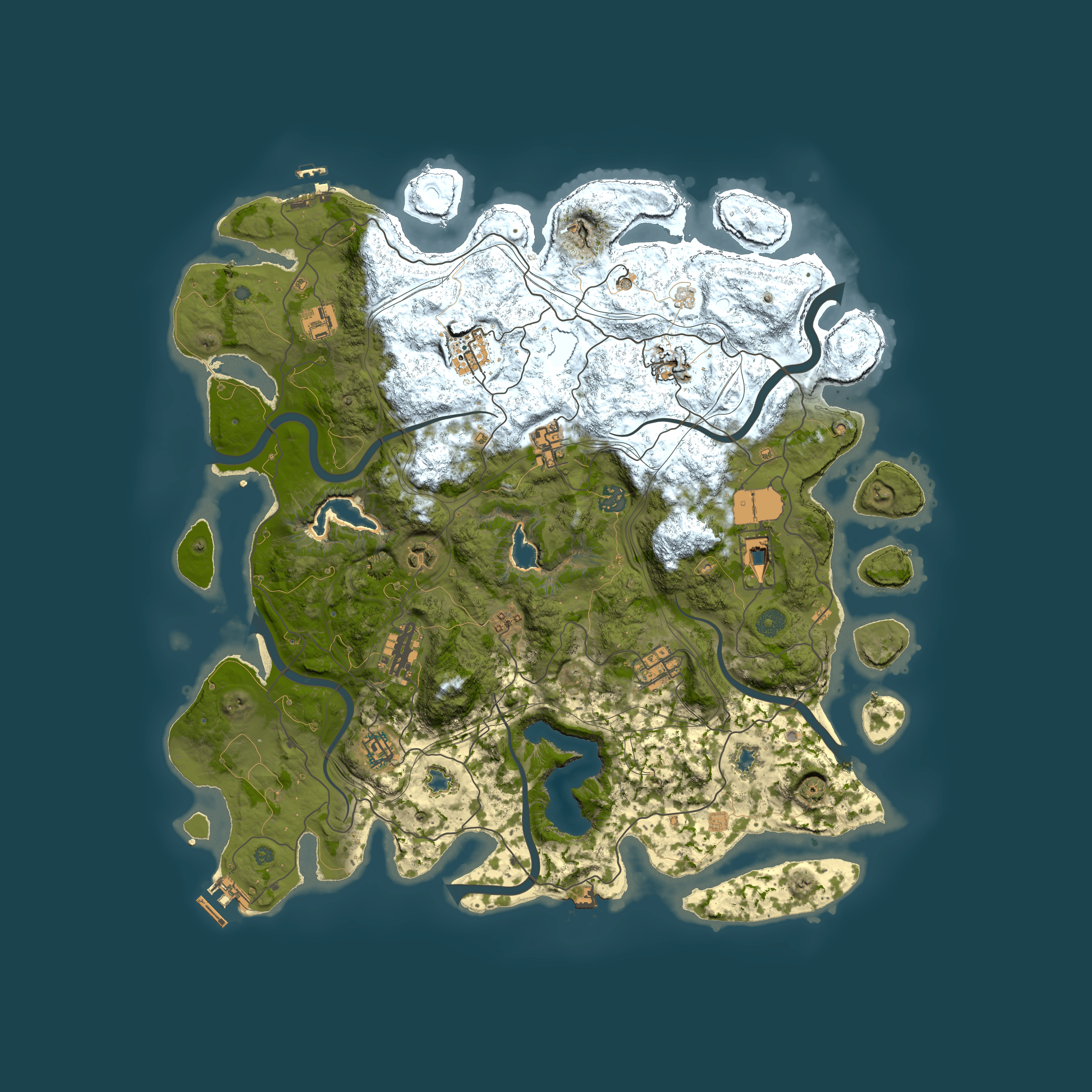 Full top-down render of Rust map seed 392691146, 4500x4500m