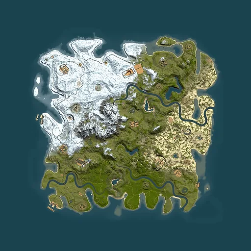 Rust map seed 1813422460, 5000x5000m top-down preview