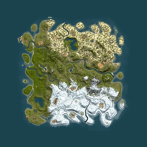 Rust map seed 748355473, 5000x5000m top-down preview