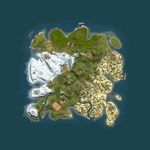 Rust map seed 1715261764, 3500x3500m top-down preview