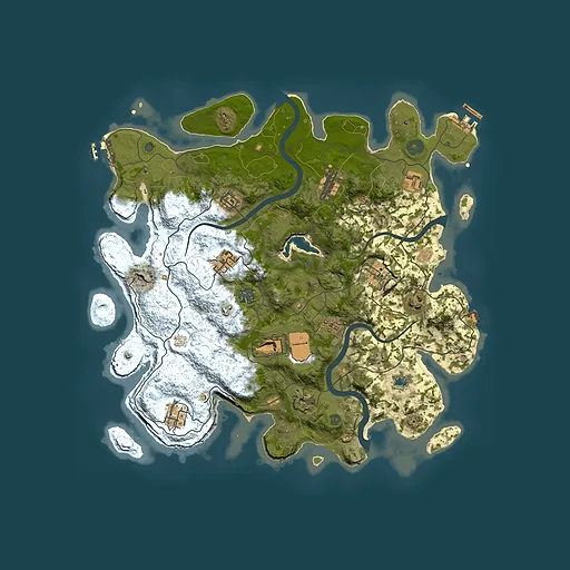 Rust map seed 1058530735, 4000x4000m top-down preview