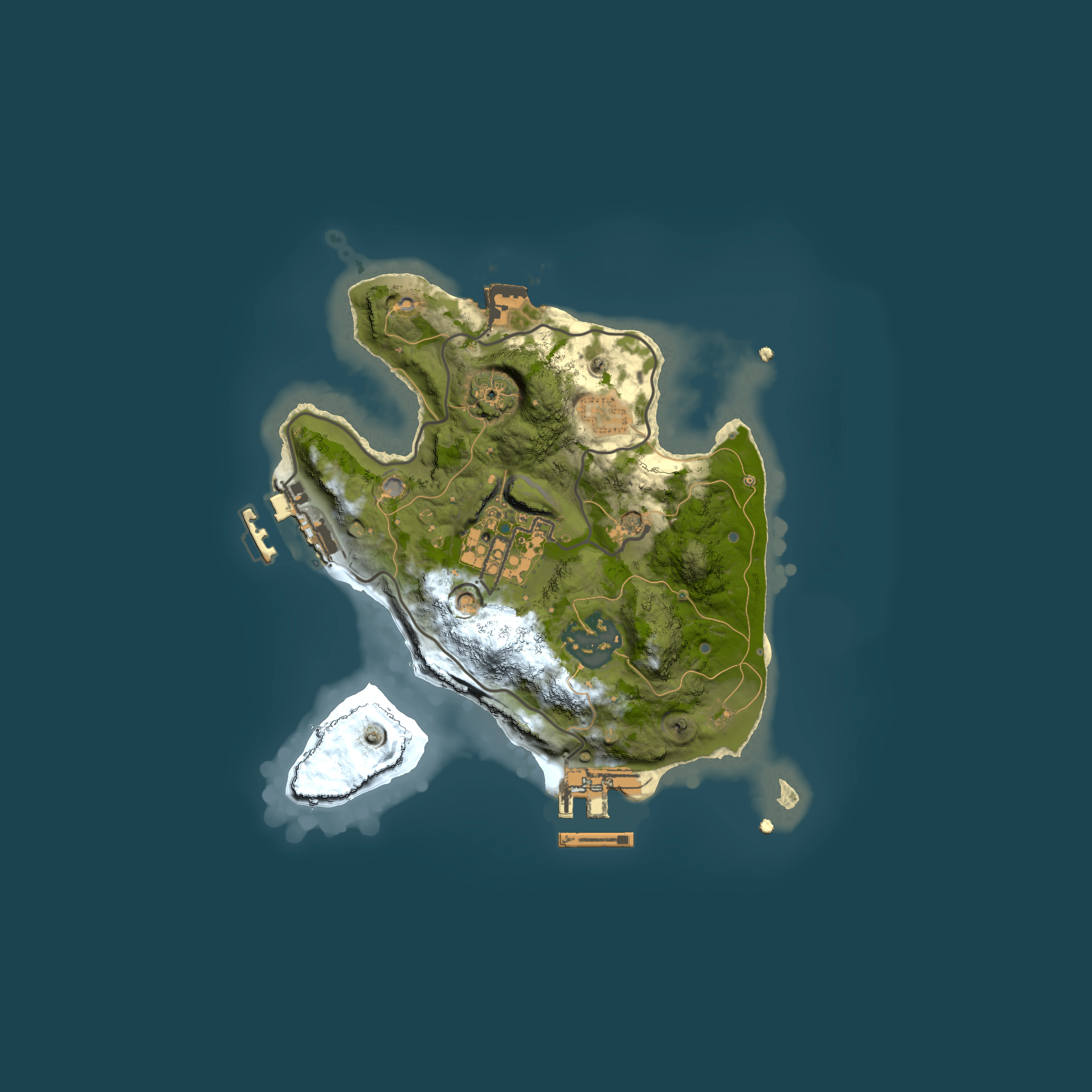 Full top-down render of Rust map seed 912994050, 2000x2000m
