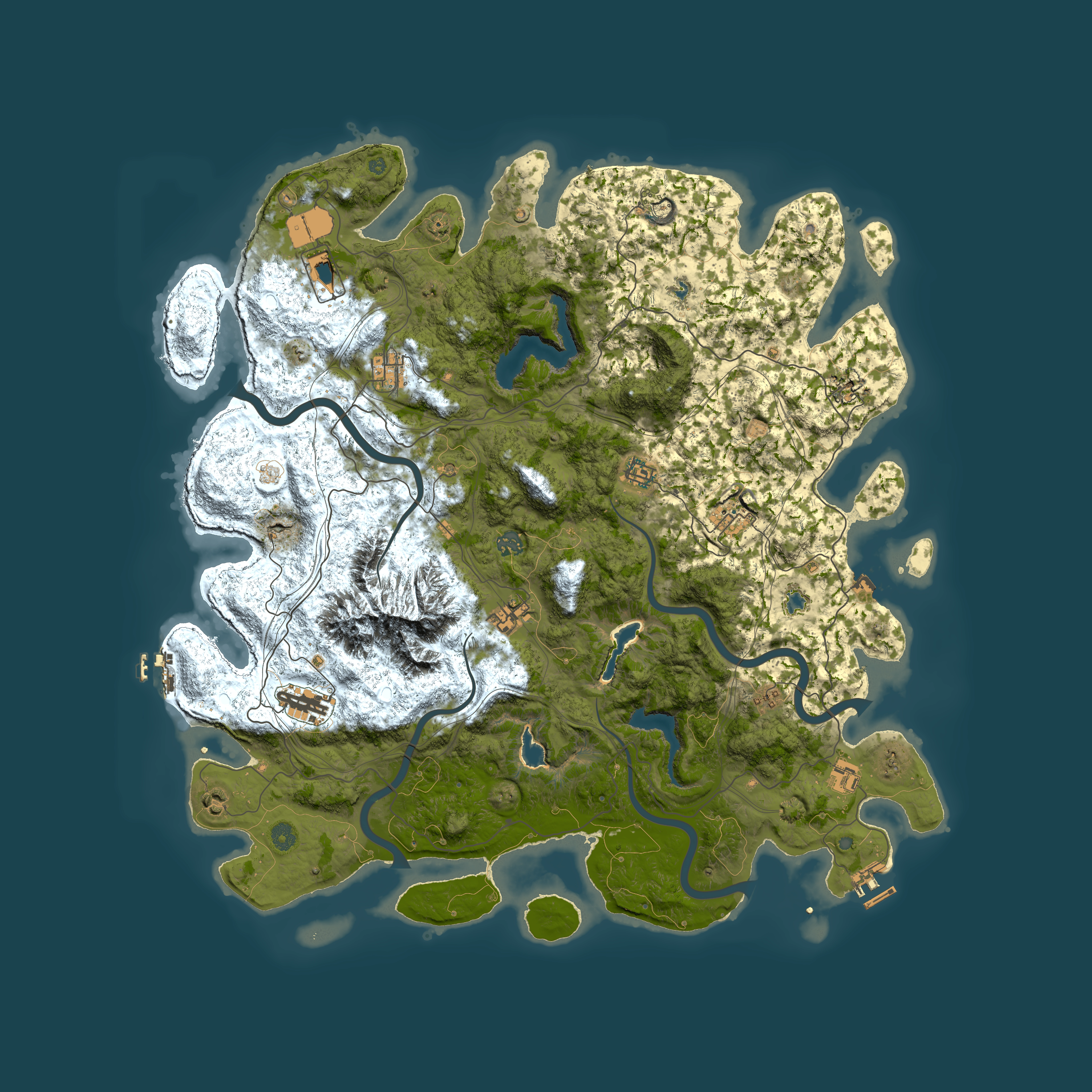 Full top-down render of Rust map seed 1117694851, 5000x5000m