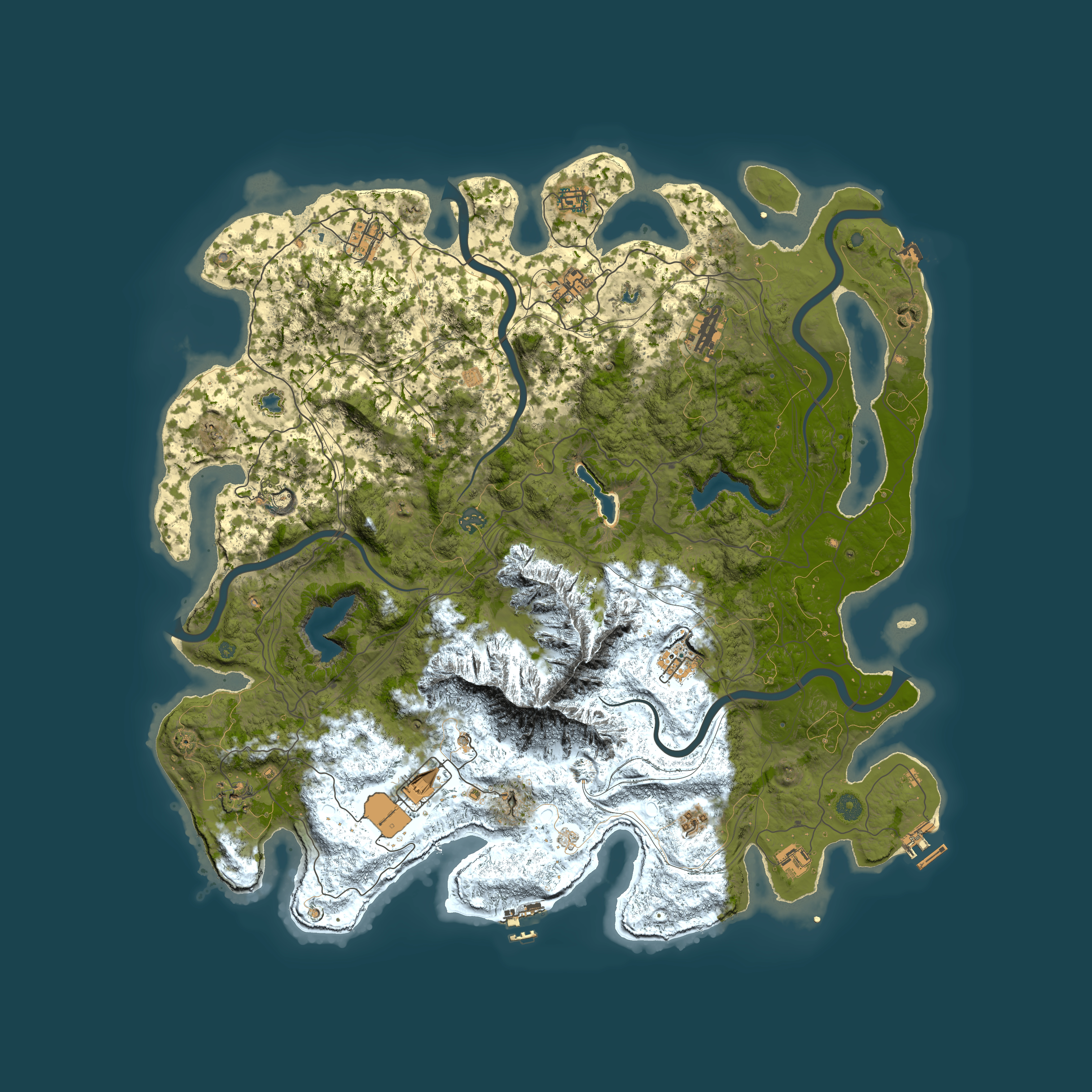Full top-down render of Rust map seed 312046554, 5000x5000m