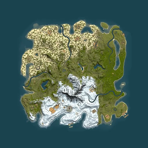 Rust map seed 312046554, 5000x5000m top-down preview