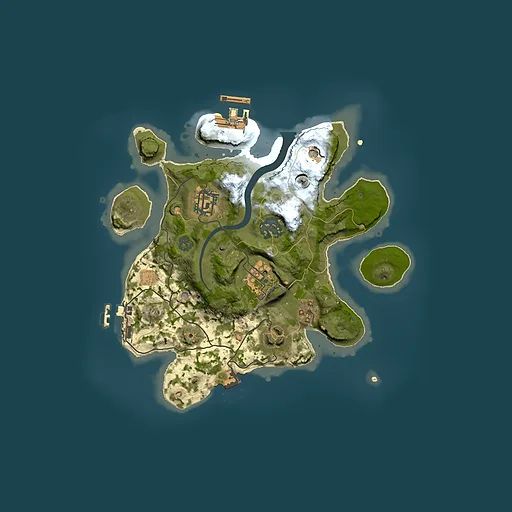 Rust map seed 458826511, 2500x2500m top-down preview