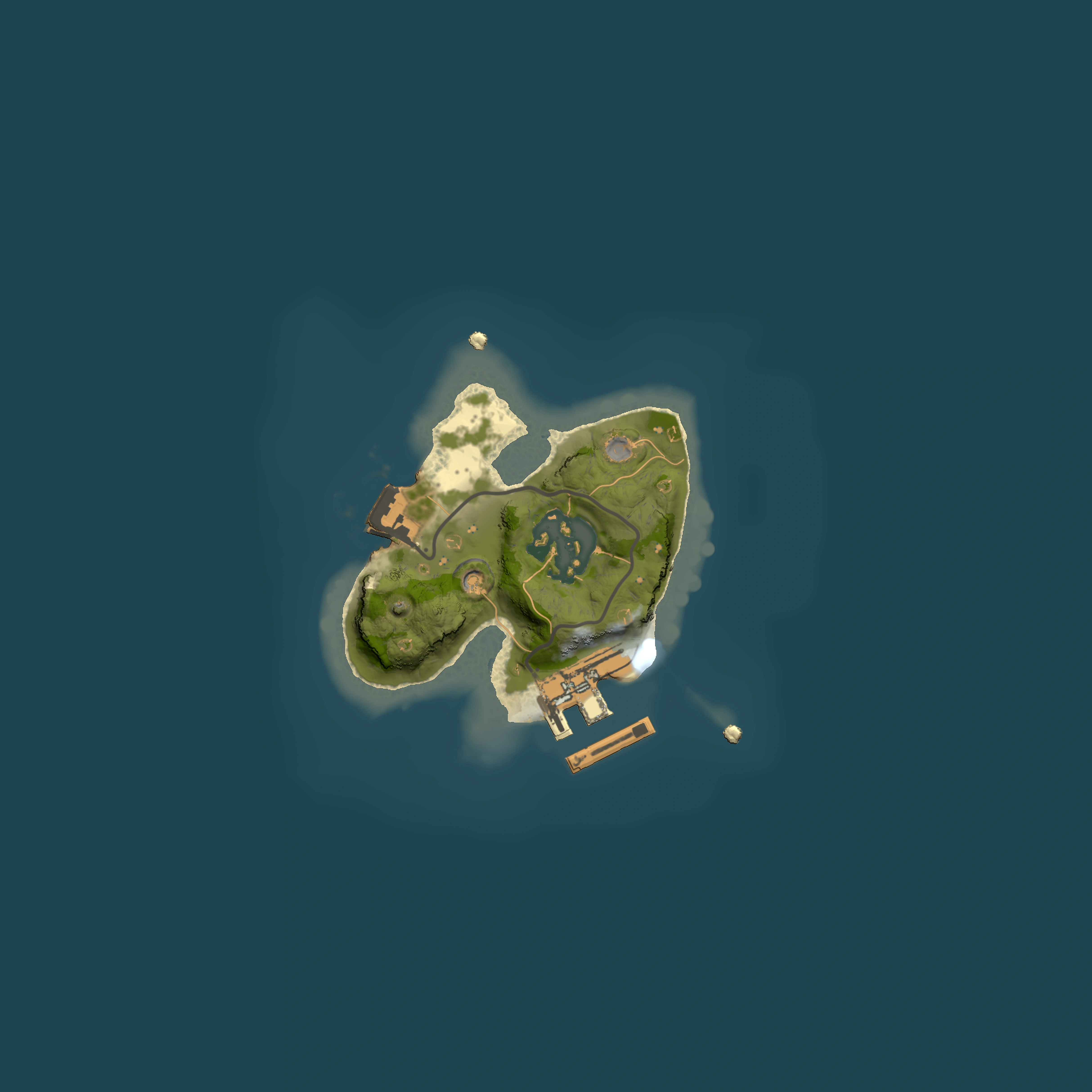 Full top-down render of Rust map seed 769761871, 1500x1500m