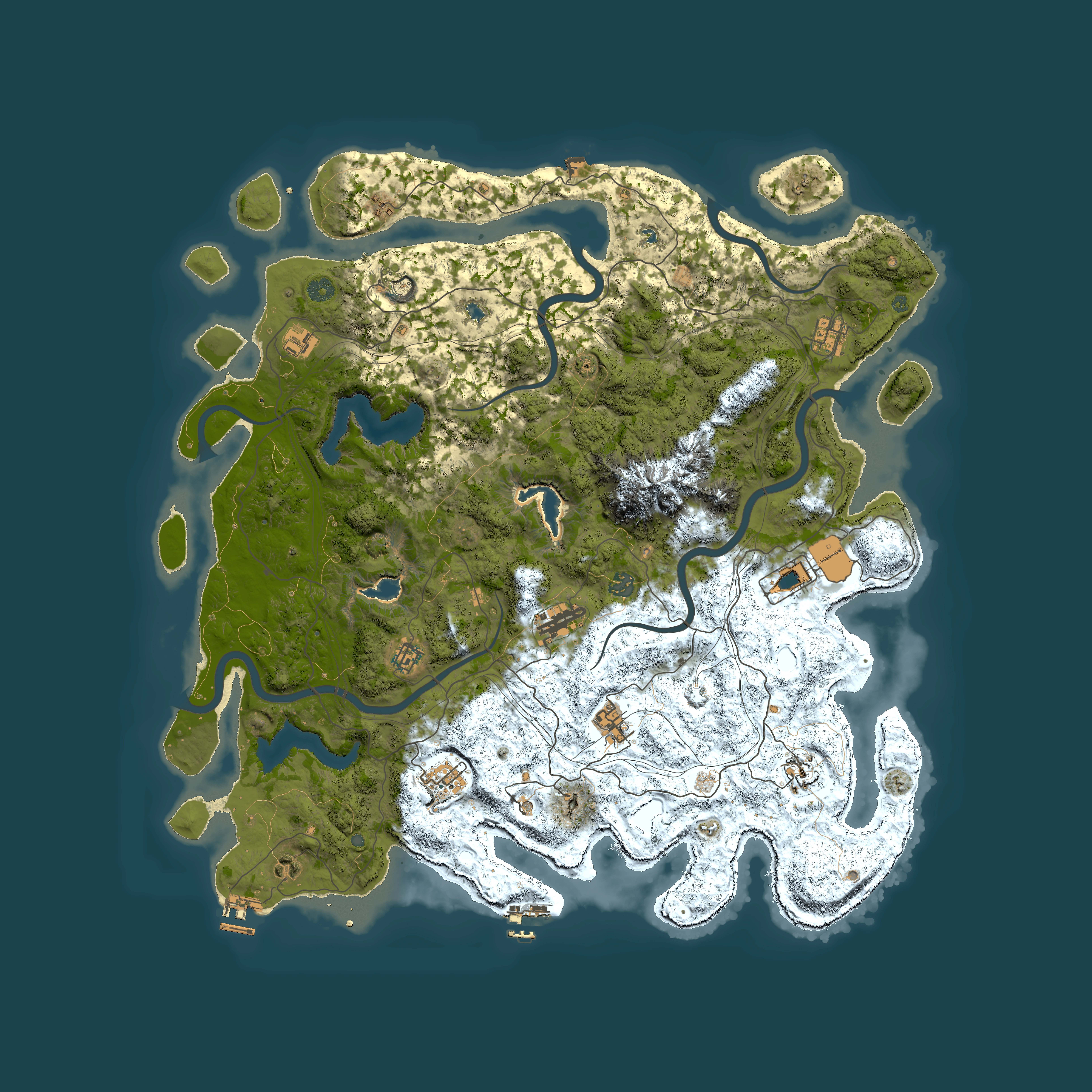 Full top-down render of Rust map seed 1059897814, 5000x5000m