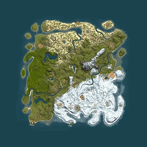 Rust map seed 1059897814, 5000x5000m top-down preview