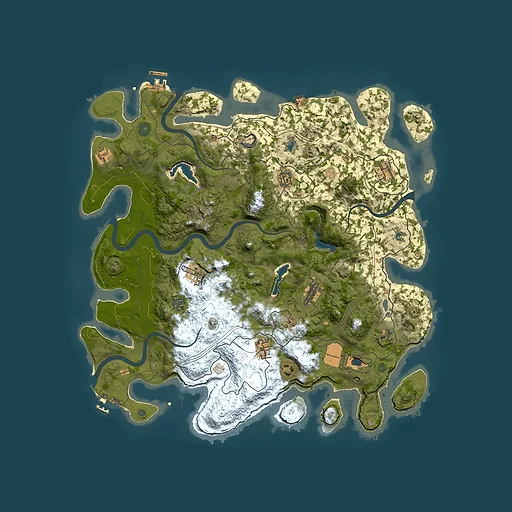 Rust map seed 1497312565, 4500x4500m top-down preview