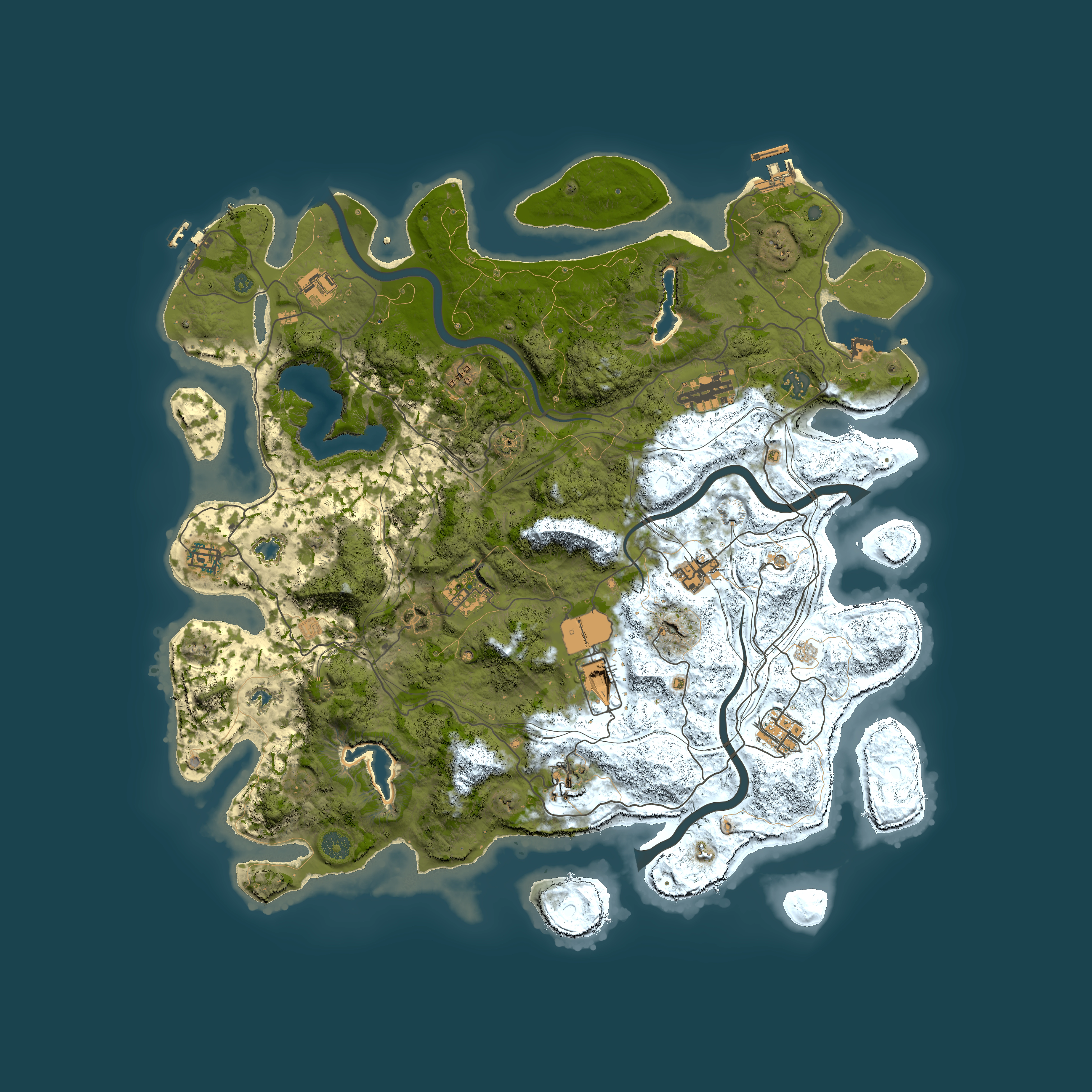 Full top-down render of Rust map seed 206209494, 4500x4500m