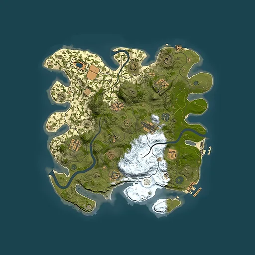Rust map seed 1338986572, 3500x3500m top-down preview