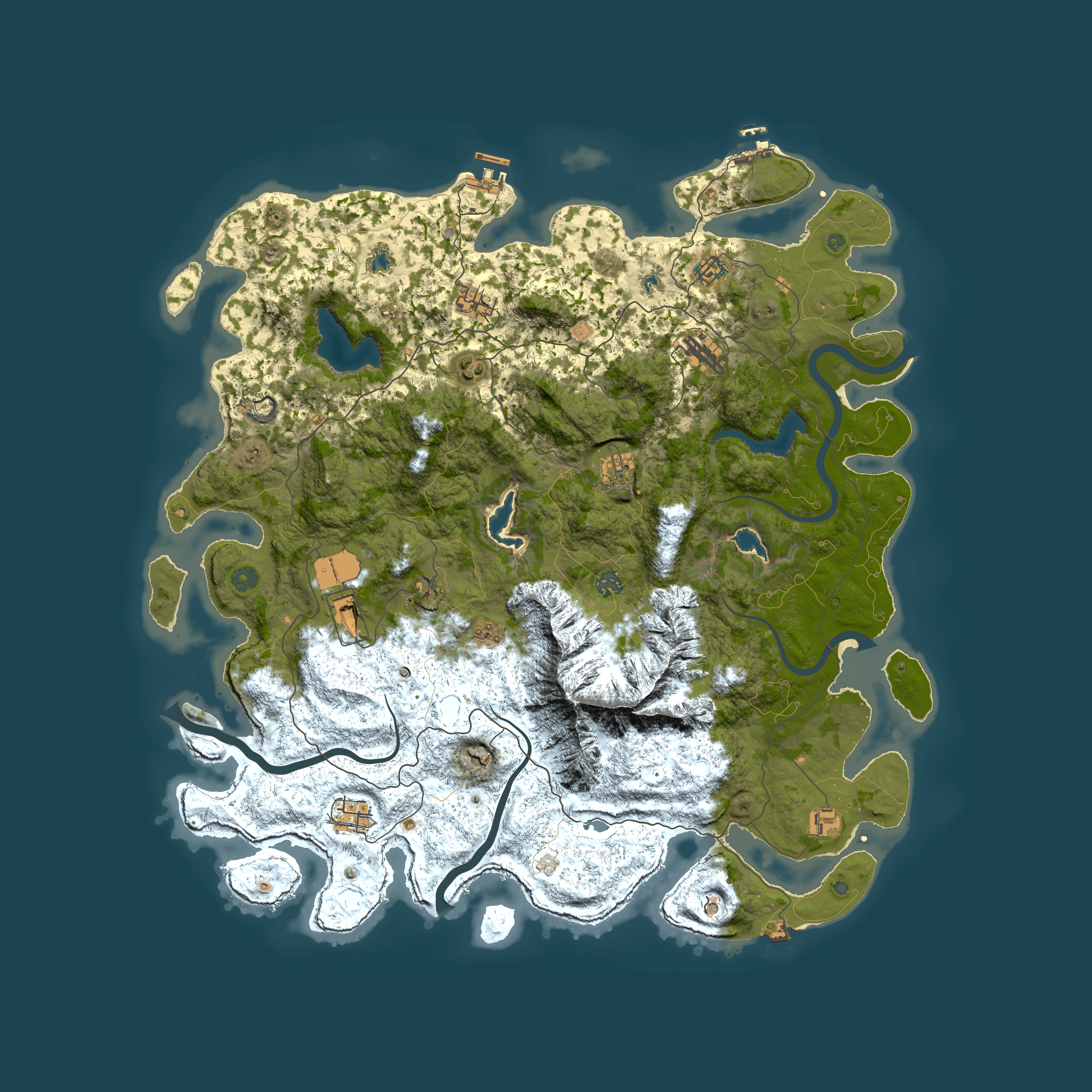 Full top-down render of Rust map seed 1903005829, 5000x5000m