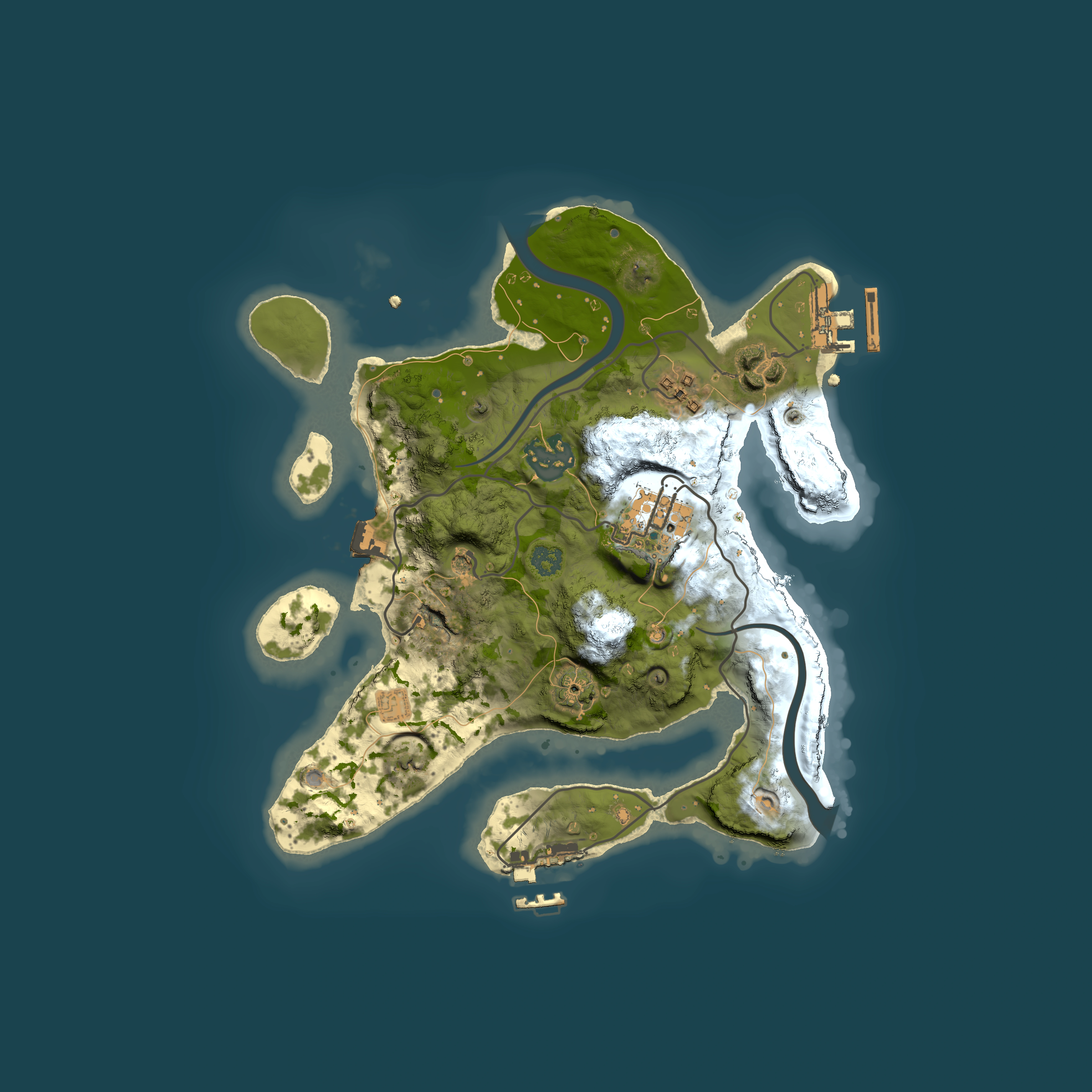 Full top-down render of Rust map seed 1029020172, 2500x2500m