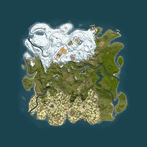 Rust map seed 96070659, 4500x4500m top-down preview