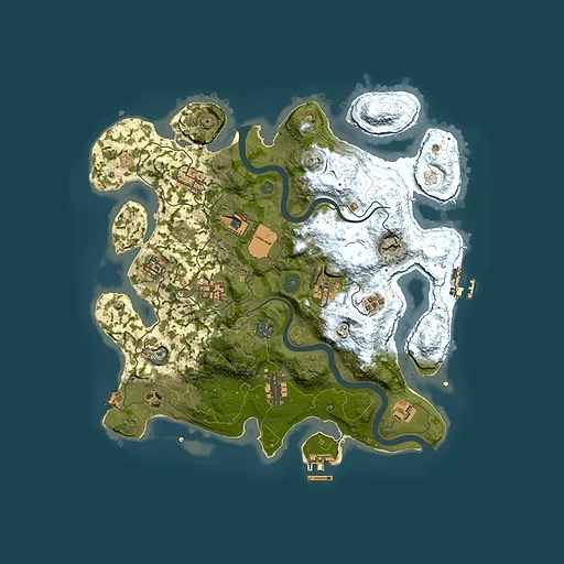 Rust map seed 305451039, 3500x3500m top-down preview