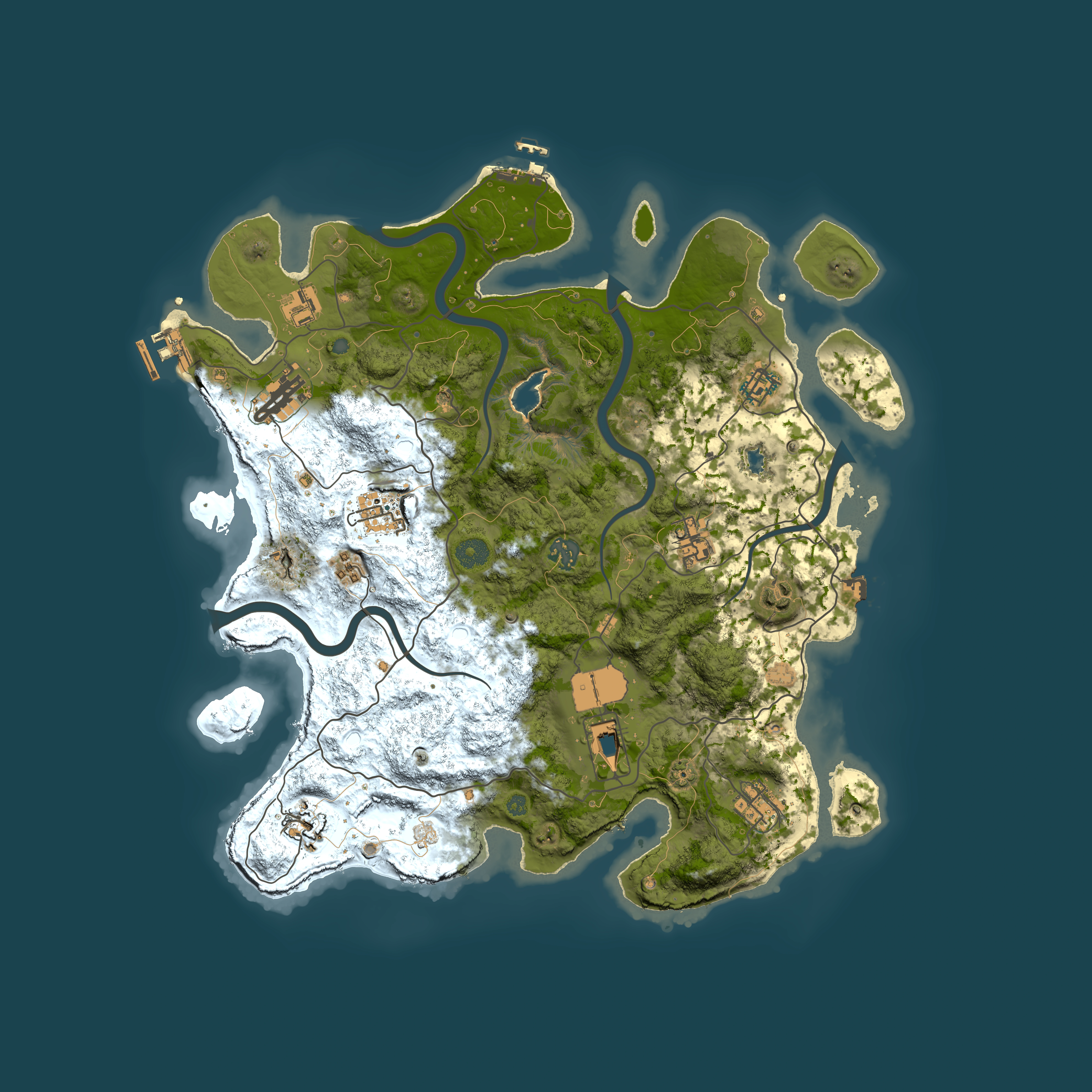 Full top-down render of Rust map seed 853842252, 4000x4000m