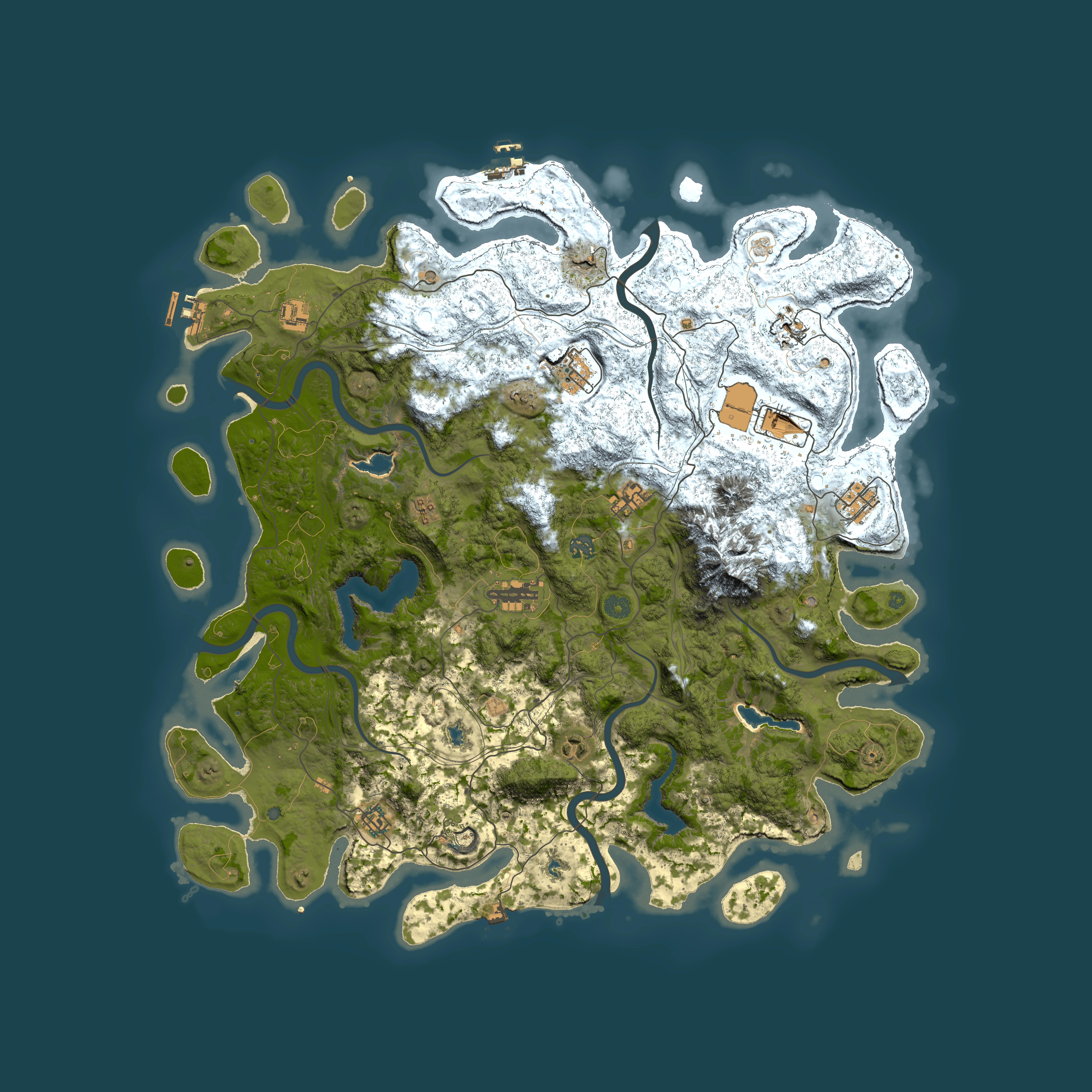 Full top-down render of Rust map seed 846986141, 5000x5000m