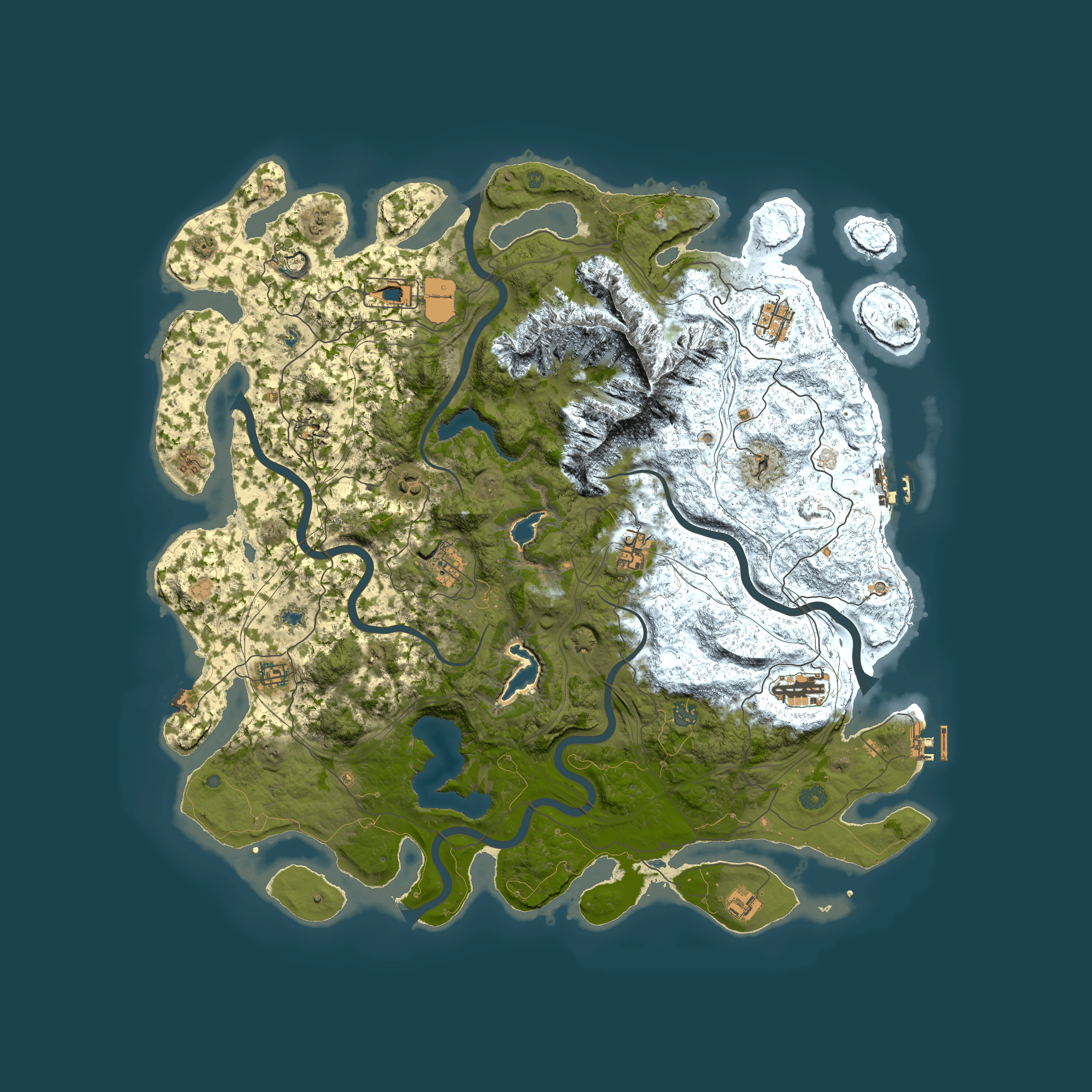 Full top-down render of Rust map seed 1807749260, 5000x5000m