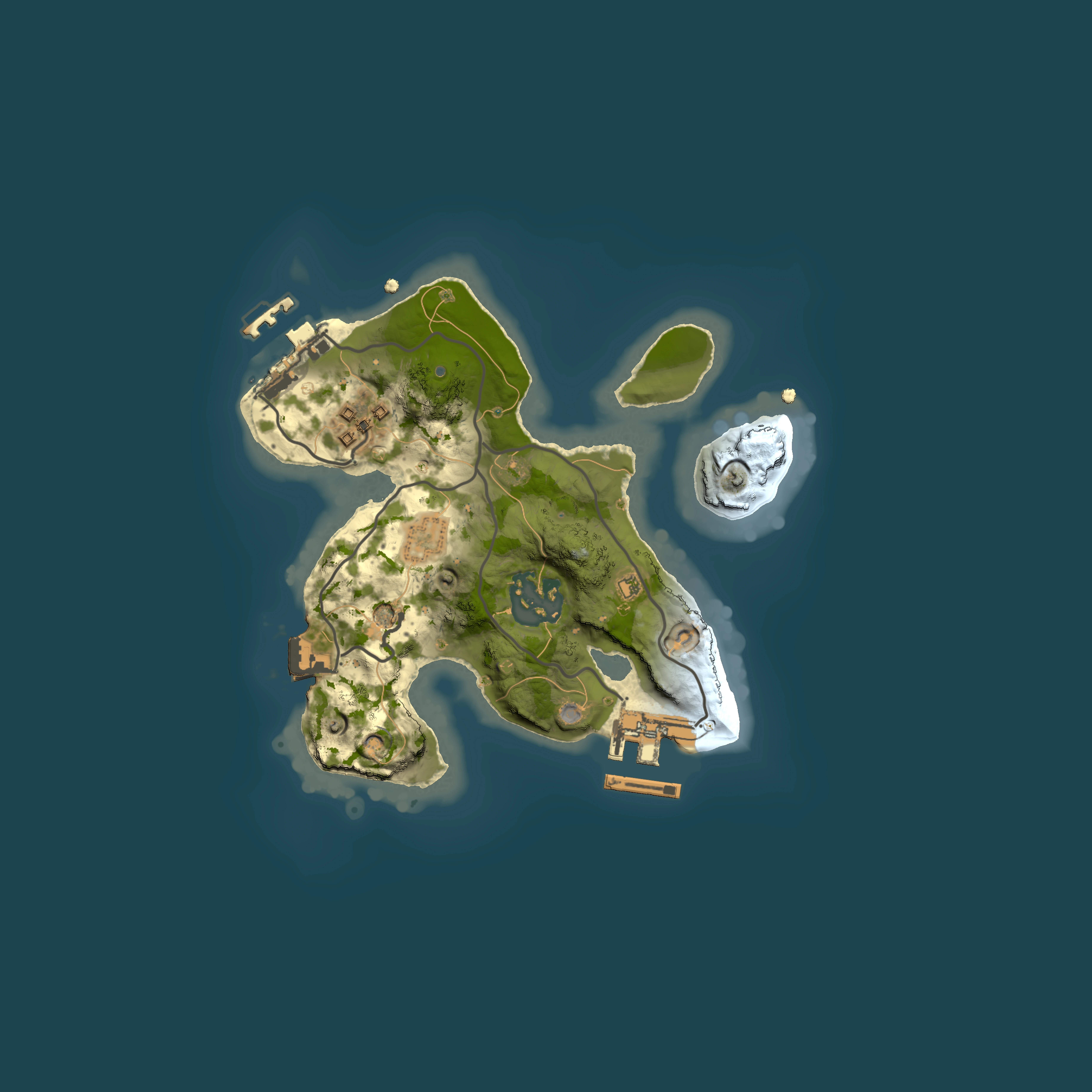 Full top-down render of Rust map seed 715234361, 2000x2000m