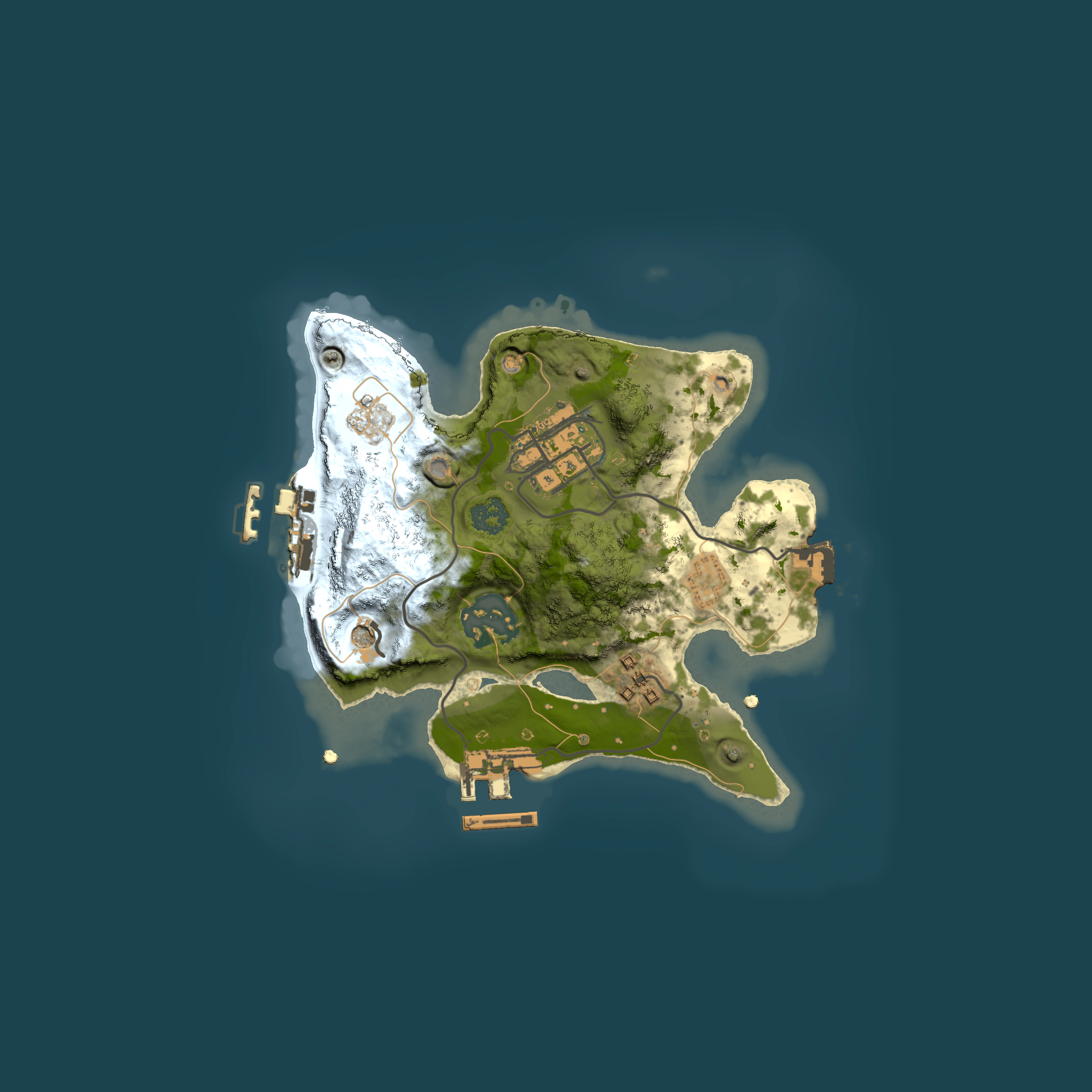 Full top-down render of Rust map seed 138438011, 2000x2000m