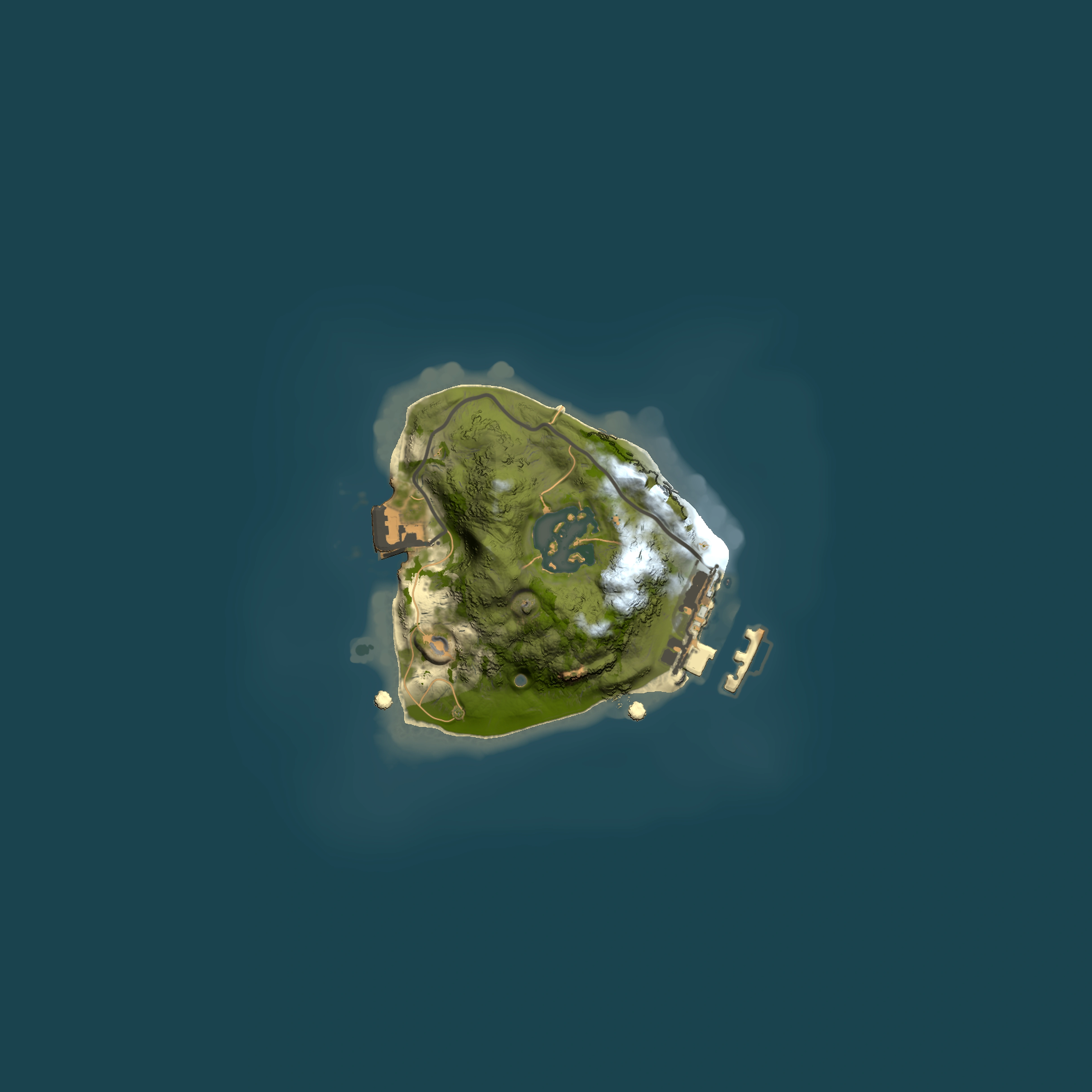 Full top-down render of Rust map seed 241143958, 1500x1500m