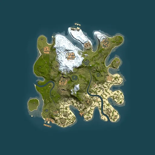 Rust map seed 281478534, 3000x3000m top-down preview
