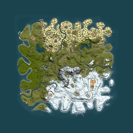 Rust map seed 1252077347, 5000x5000m top-down preview