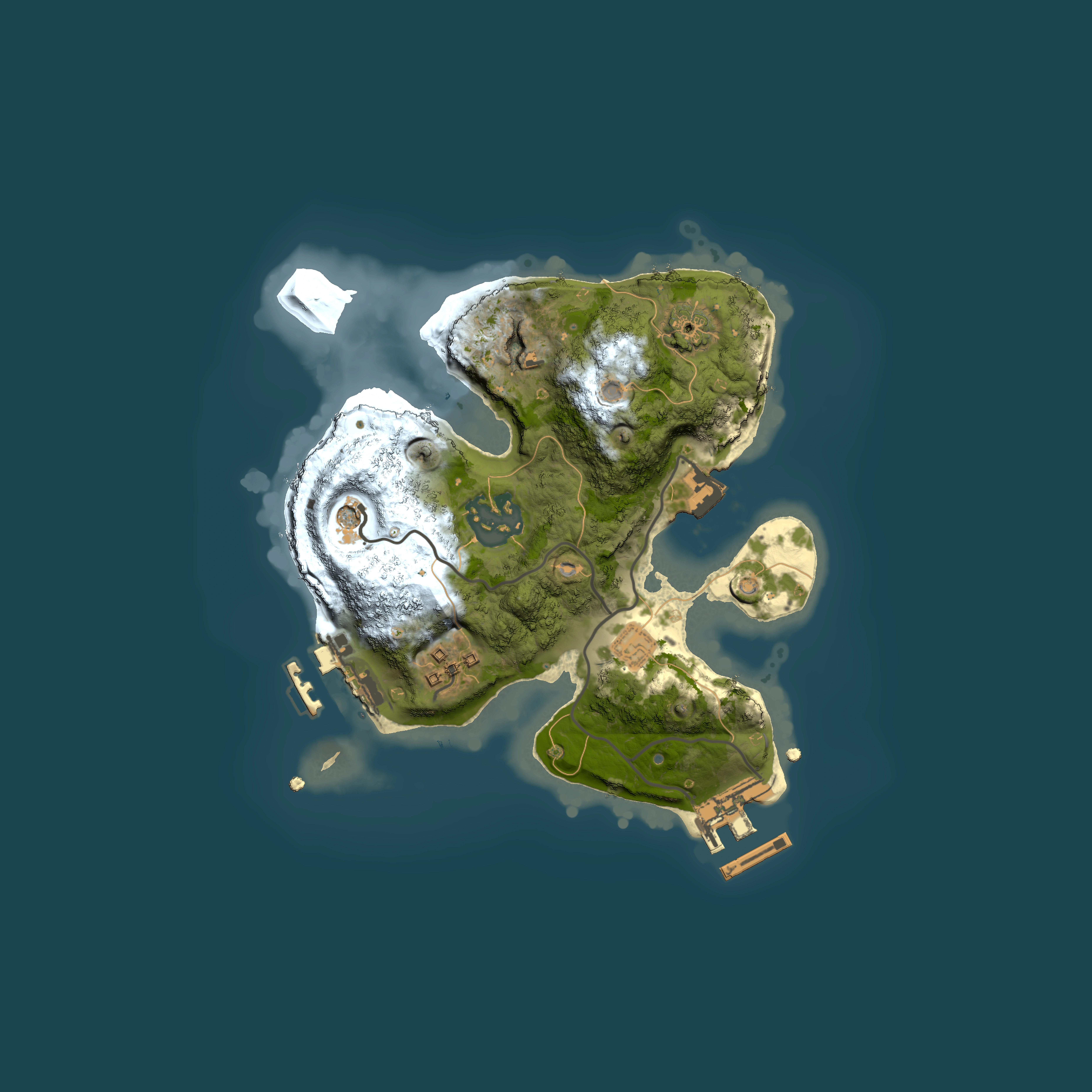 Full top-down render of Rust map seed 1815009133, 2000x2000m