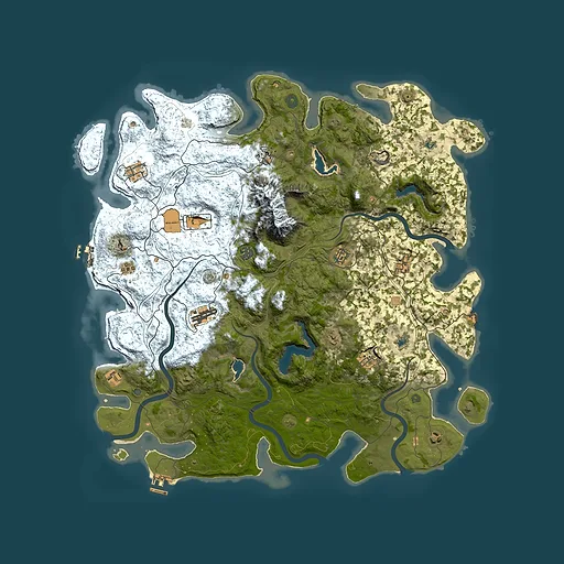 Rust map seed 1709496078, 5000x5000m top-down preview