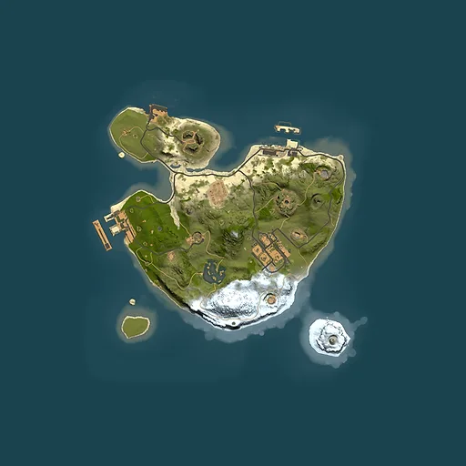 Rust map seed 666394151, 2000x2000m top-down preview