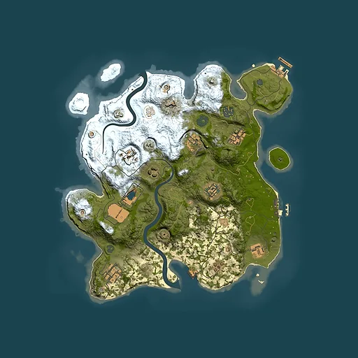 Rust map seed 387852646, 3500x3500m top-down preview