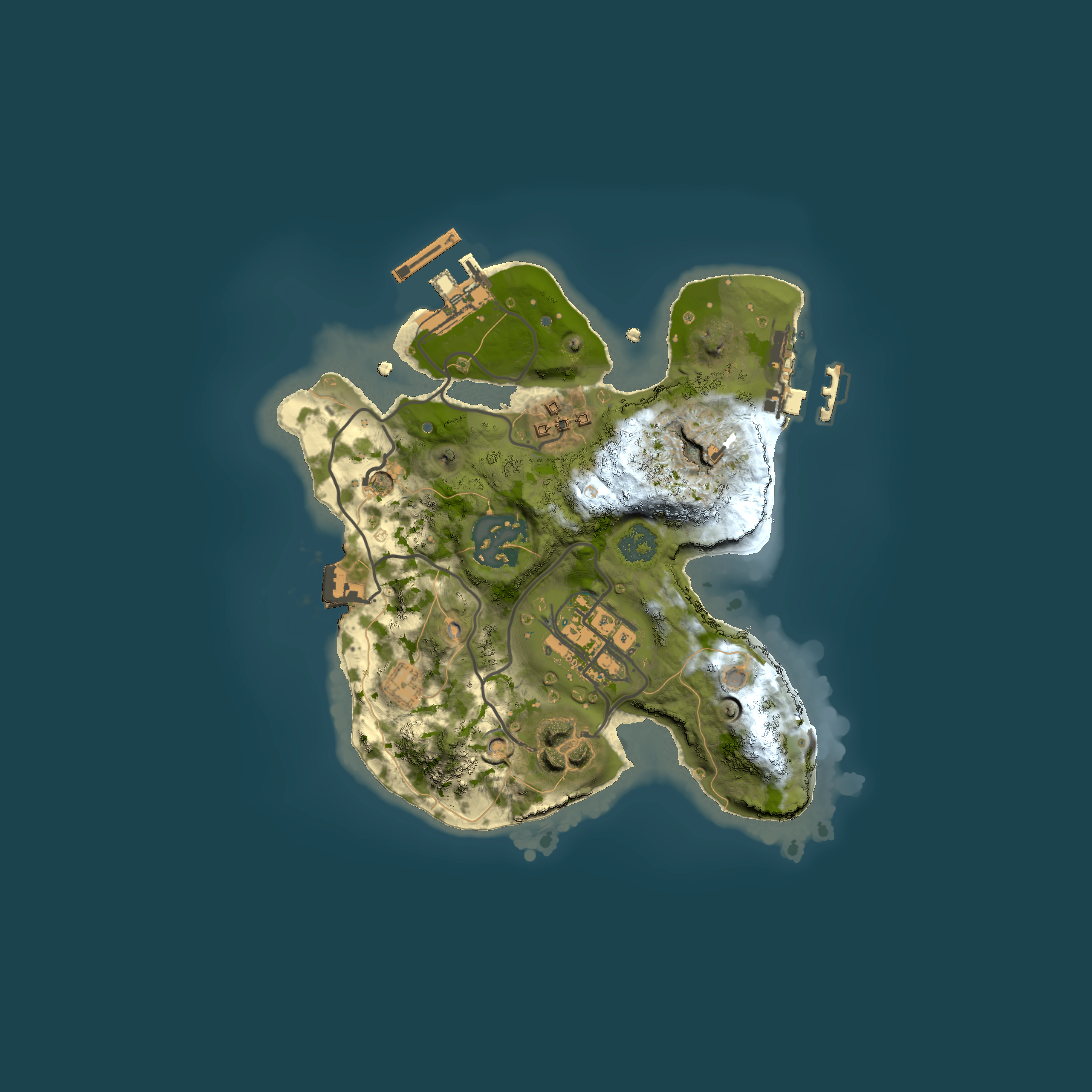 Full top-down render of Rust map seed 290104760, 2000x2000m