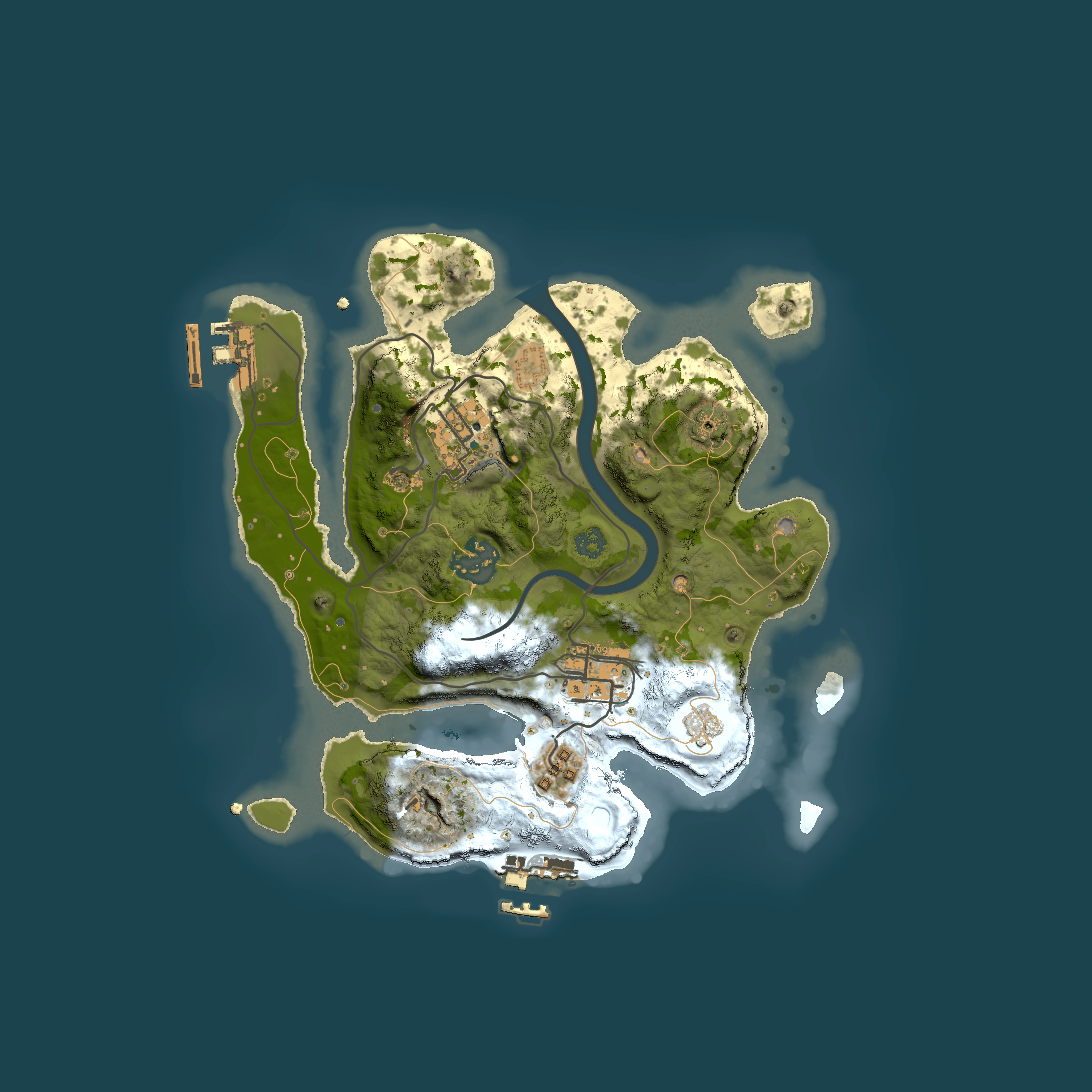 Full top-down render of Rust map seed 1967522873, 2500x2500m