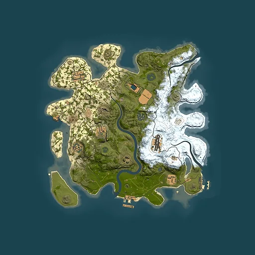 Rust map seed 1538853303, 3500x3500m top-down preview