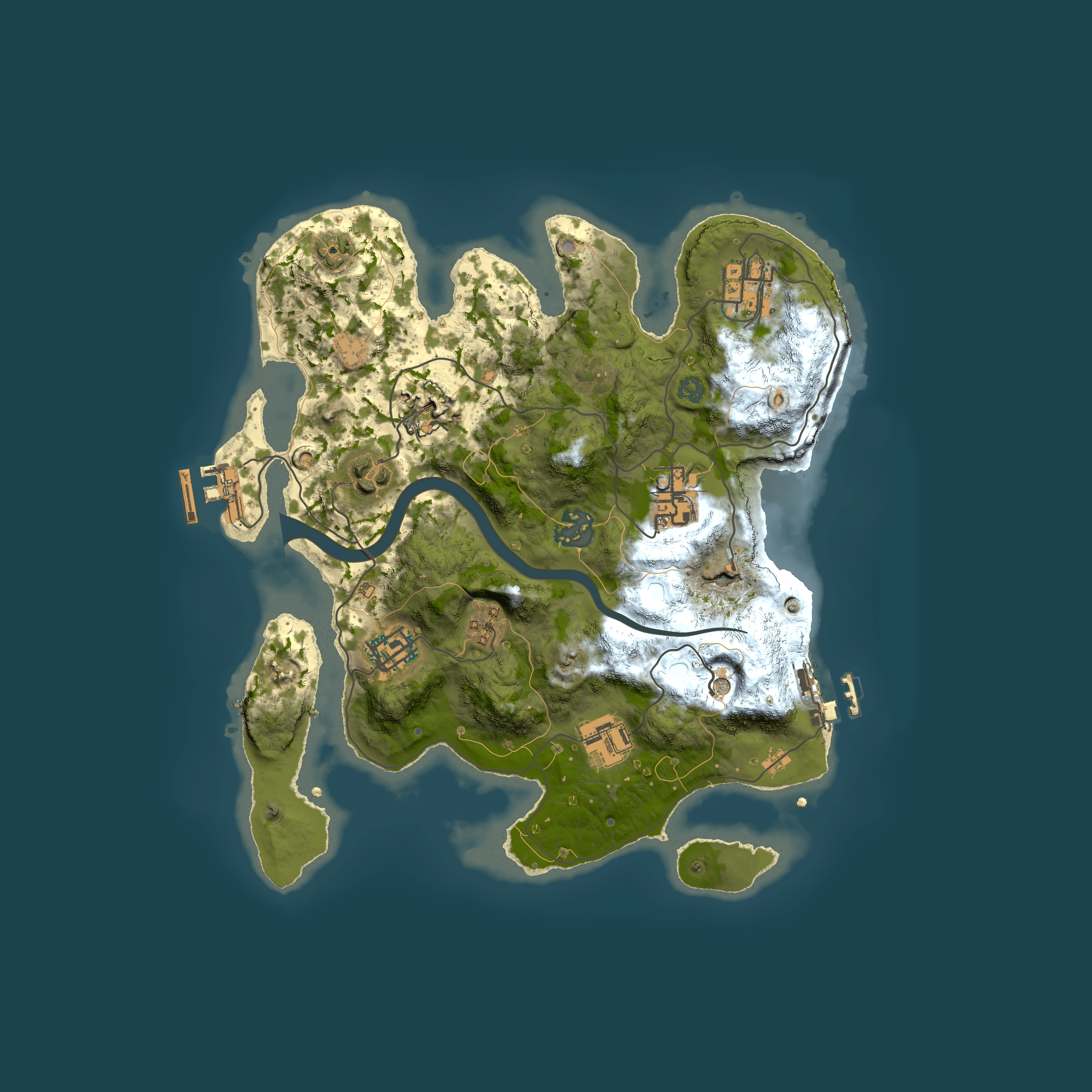 Full top-down render of Rust map seed 1114423229, 3000x3000m