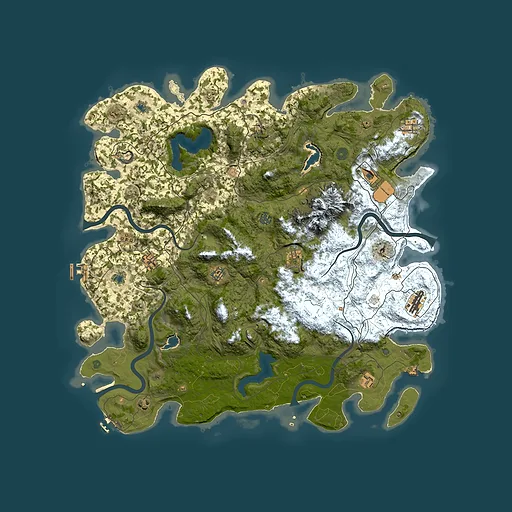 Rust map seed 1984313588, 5000x5000m top-down preview