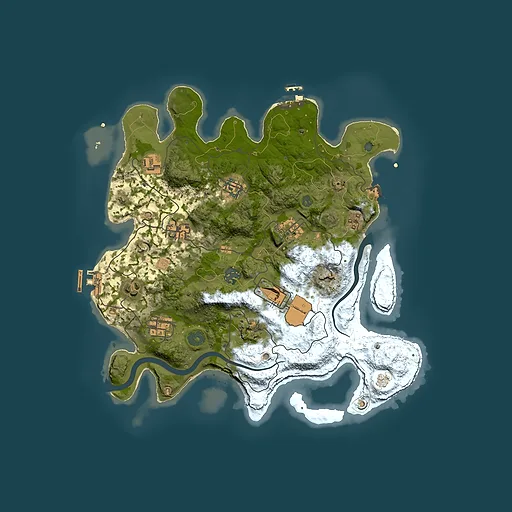 Rust map seed 346781, 3500x3500m top-down preview