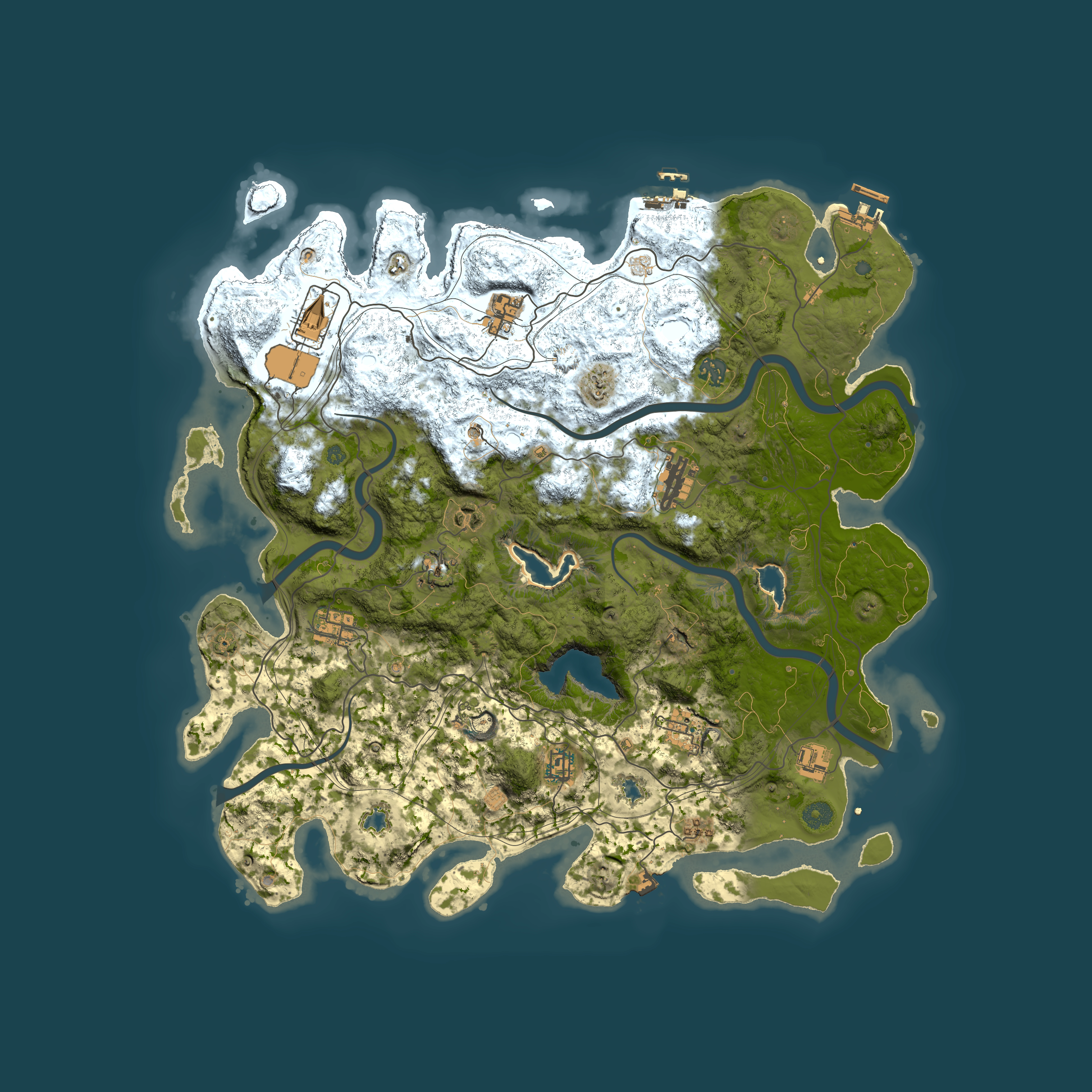 Full top-down render of Rust map seed 665517245, 4500x4500m