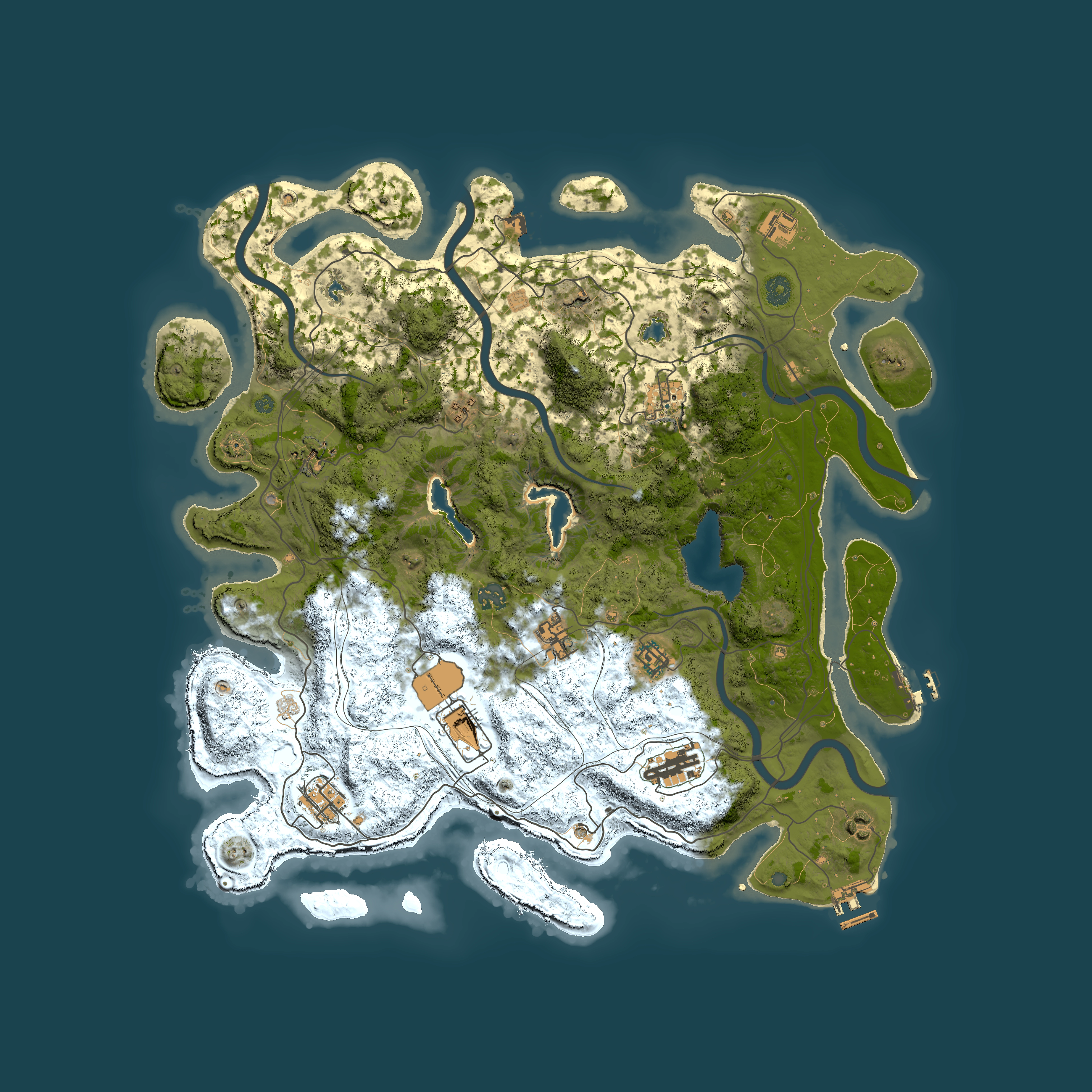 Full top-down render of Rust map seed 733362803, 4500x4500m