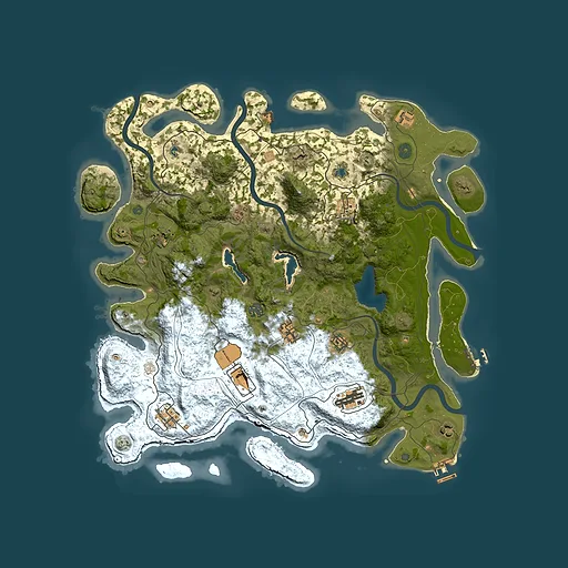 Rust map seed 733362803, 4500x4500m top-down preview