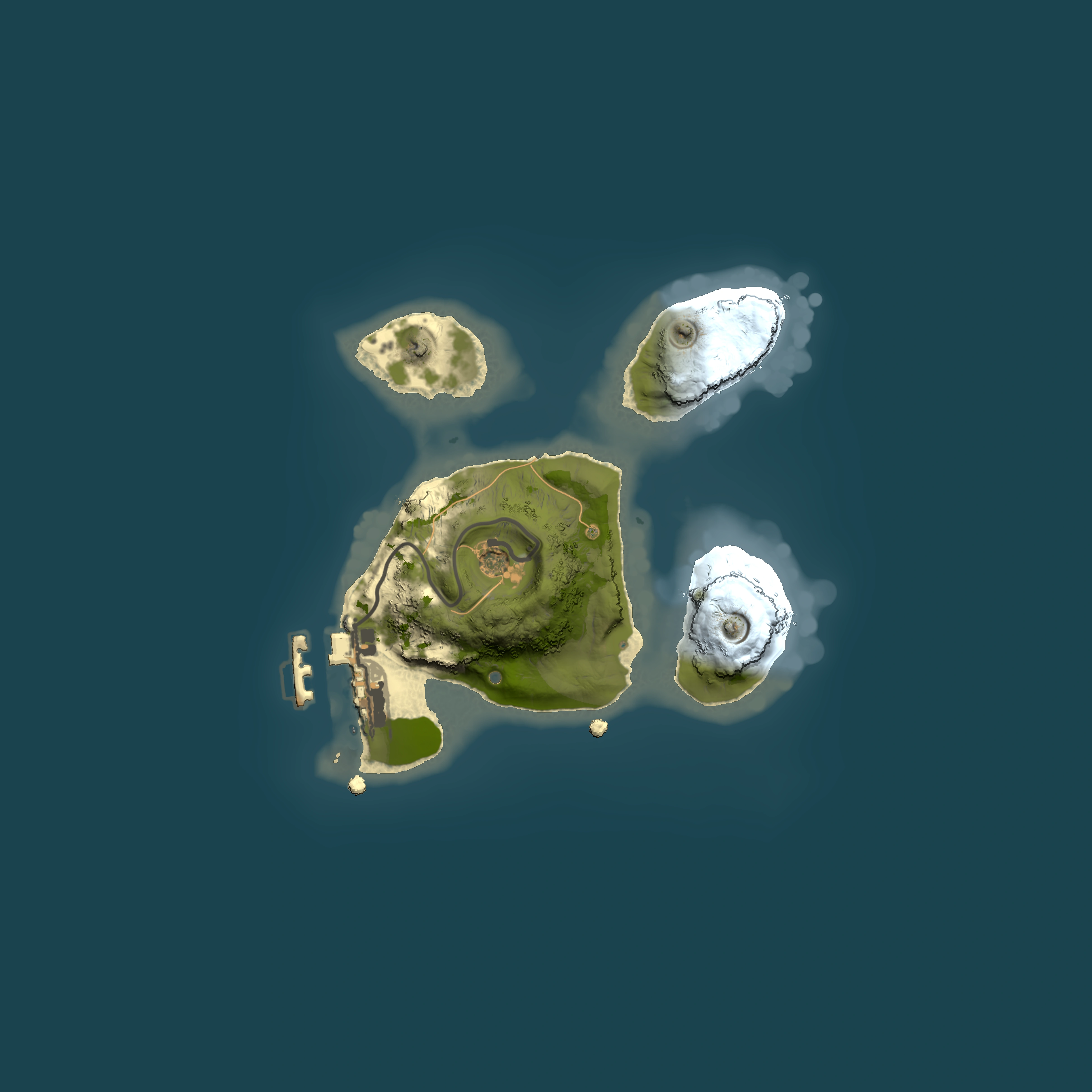 Full top-down render of Rust map seed 1681381052, 1500x1500m