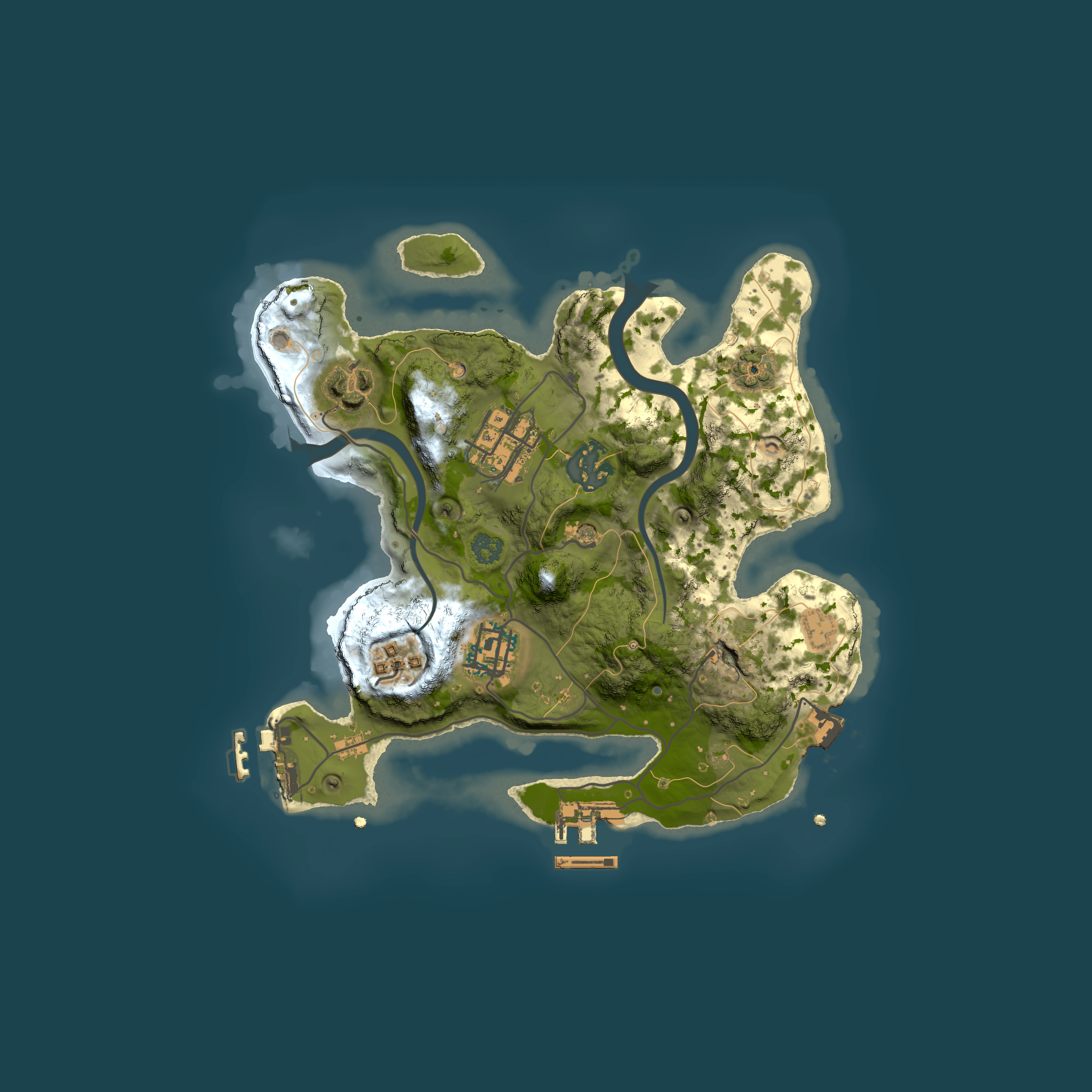 Full top-down render of Rust map seed 325563399, 2500x2500m