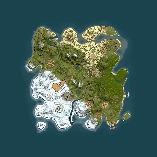 Rust map seed 1240723705, 3500x3500m top-down preview