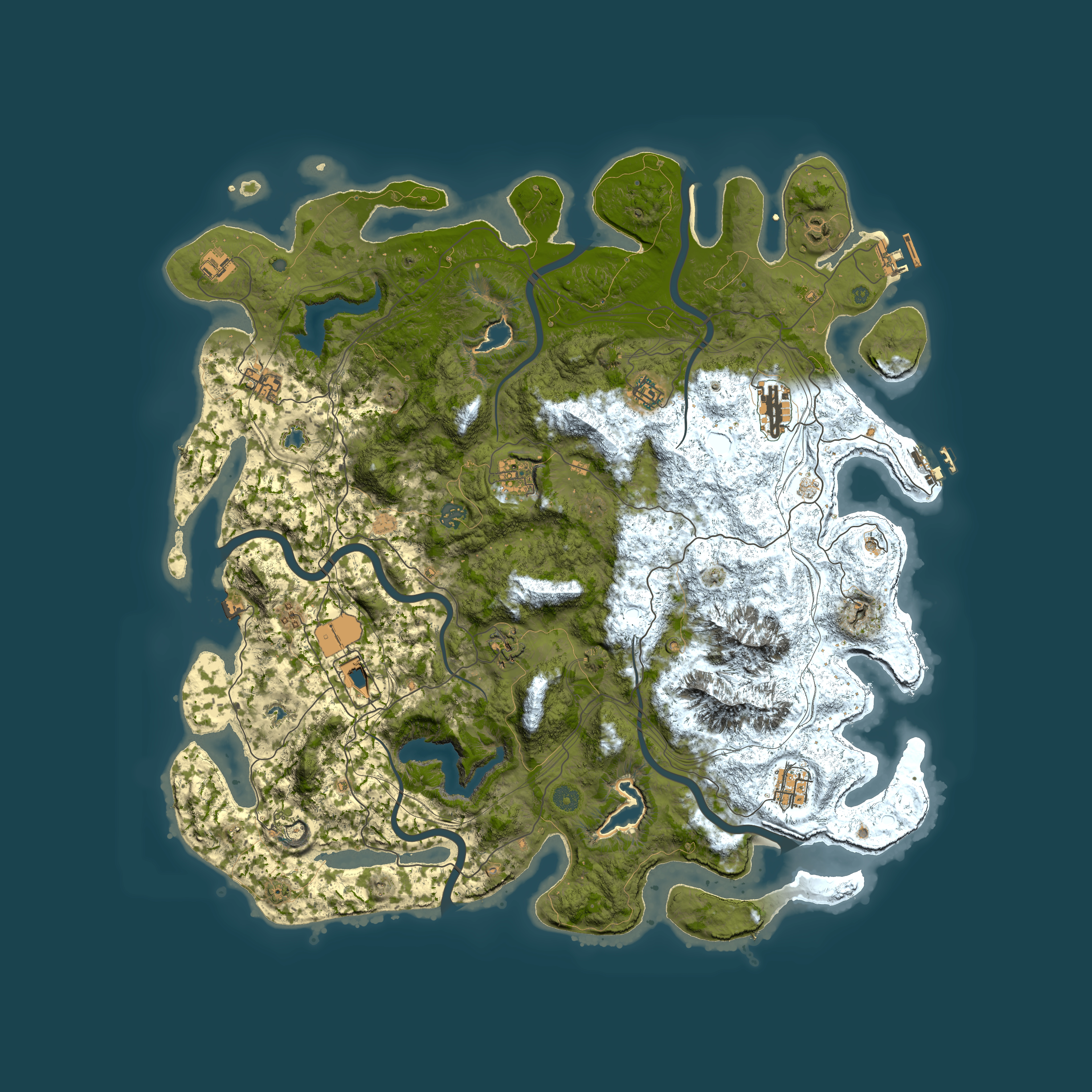 Full top-down render of Rust map seed 1505068667, 5000x5000m