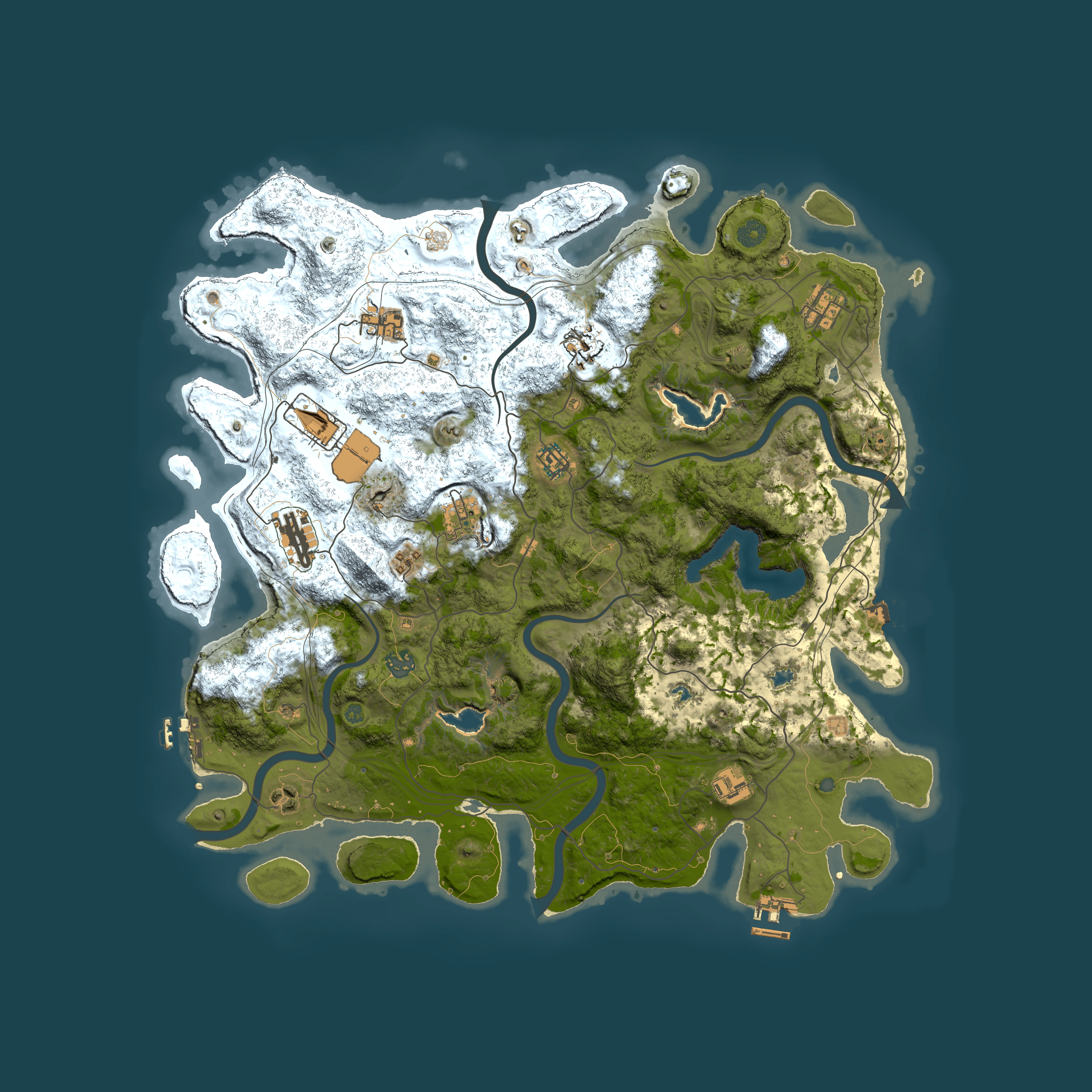 Full top-down render of Rust map seed 2100087763, 4500x4500m