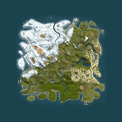 Rust map seed 2100087763, 4500x4500m top-down preview